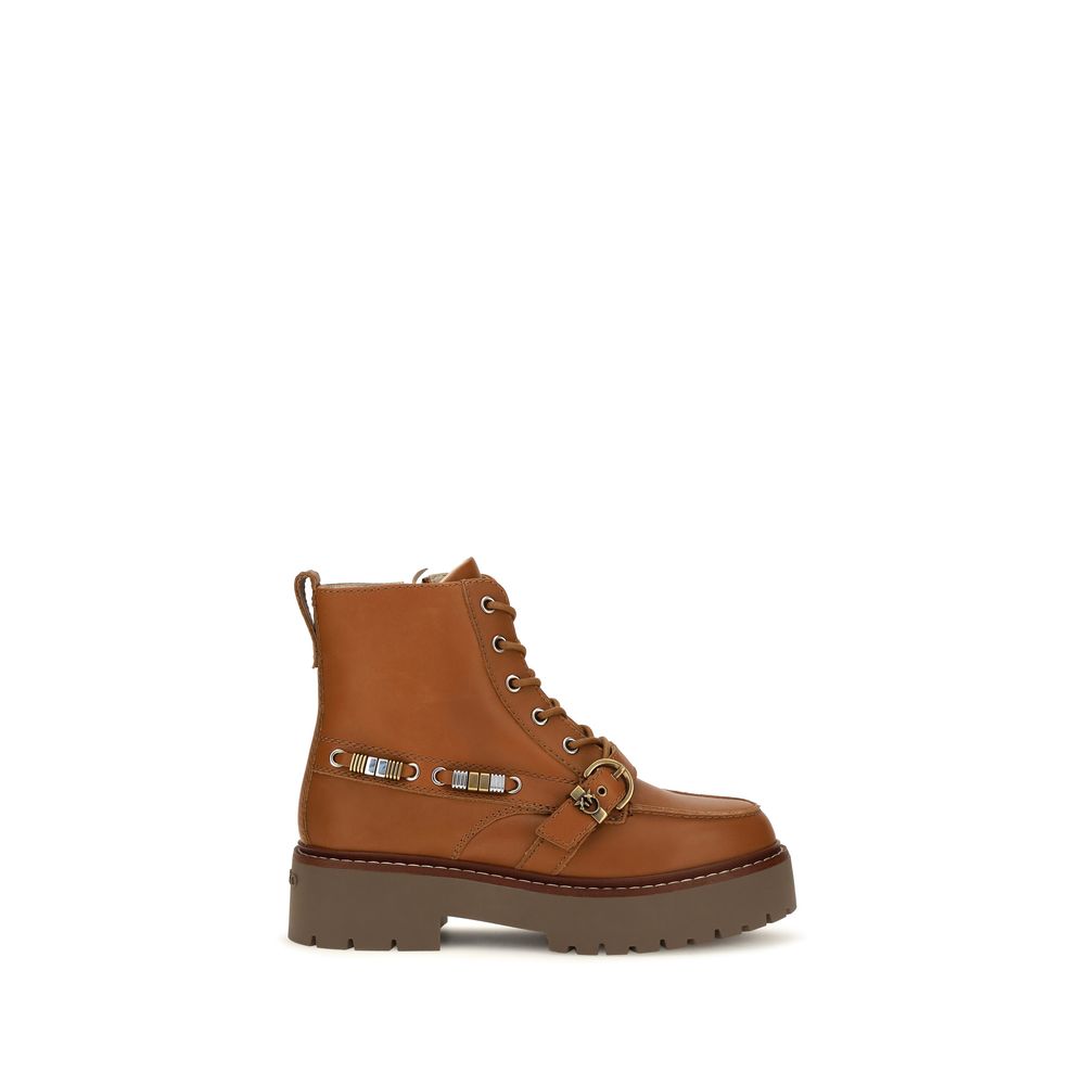 PINKO Margaret 03 Buckle Platform Ankle Boots