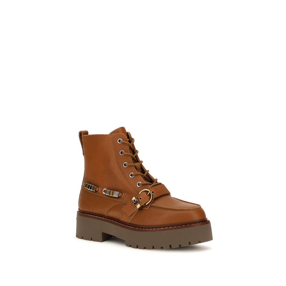 PINKO Margaret 03 Buckle Platform Ankle Boots