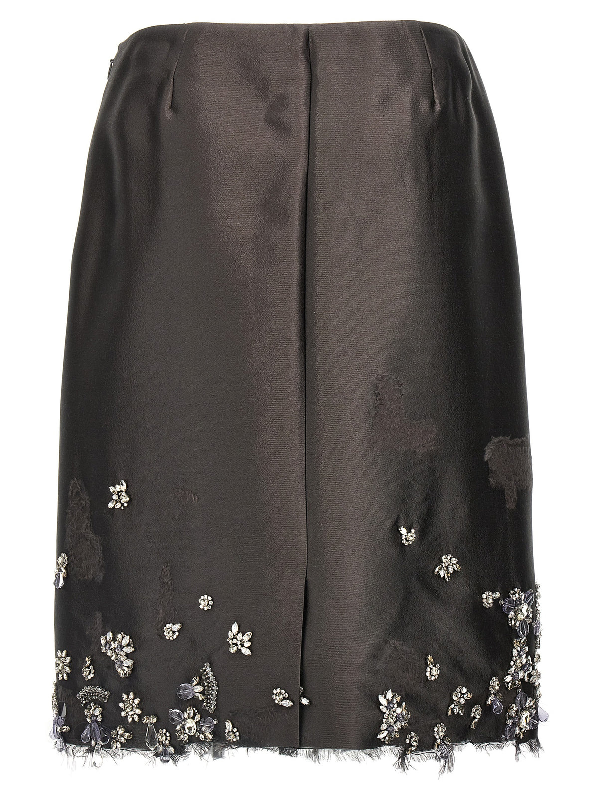 Prada Jewel Applications Midi Skirt