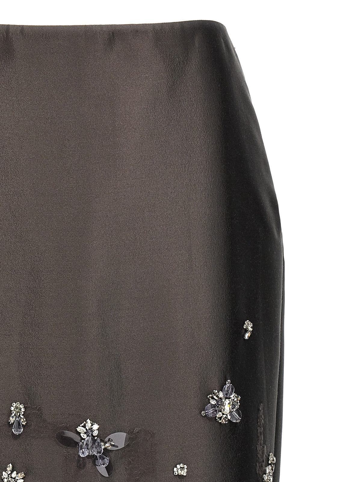 Prada Jewel Applications Midi Skirt