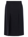 Prada Flared Multi-Split Midi Skirt
