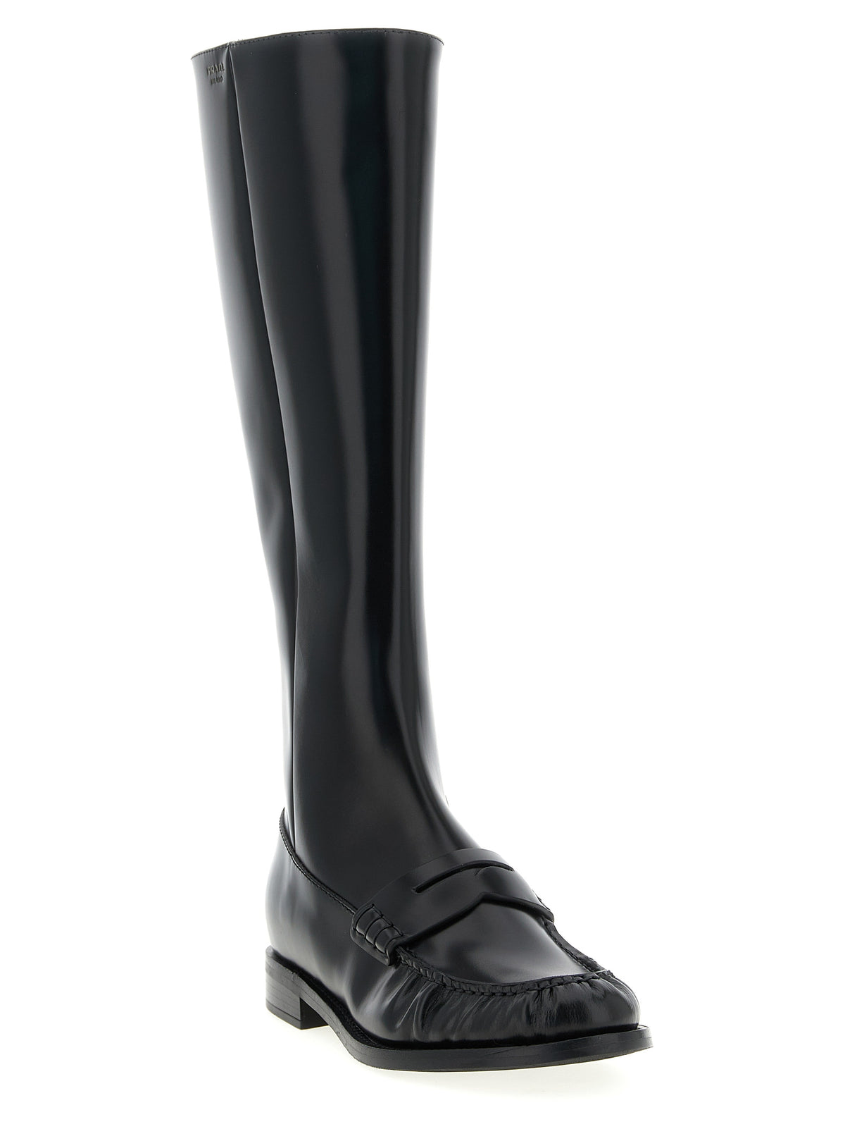 Prada Moccasin-Style Logo Boots