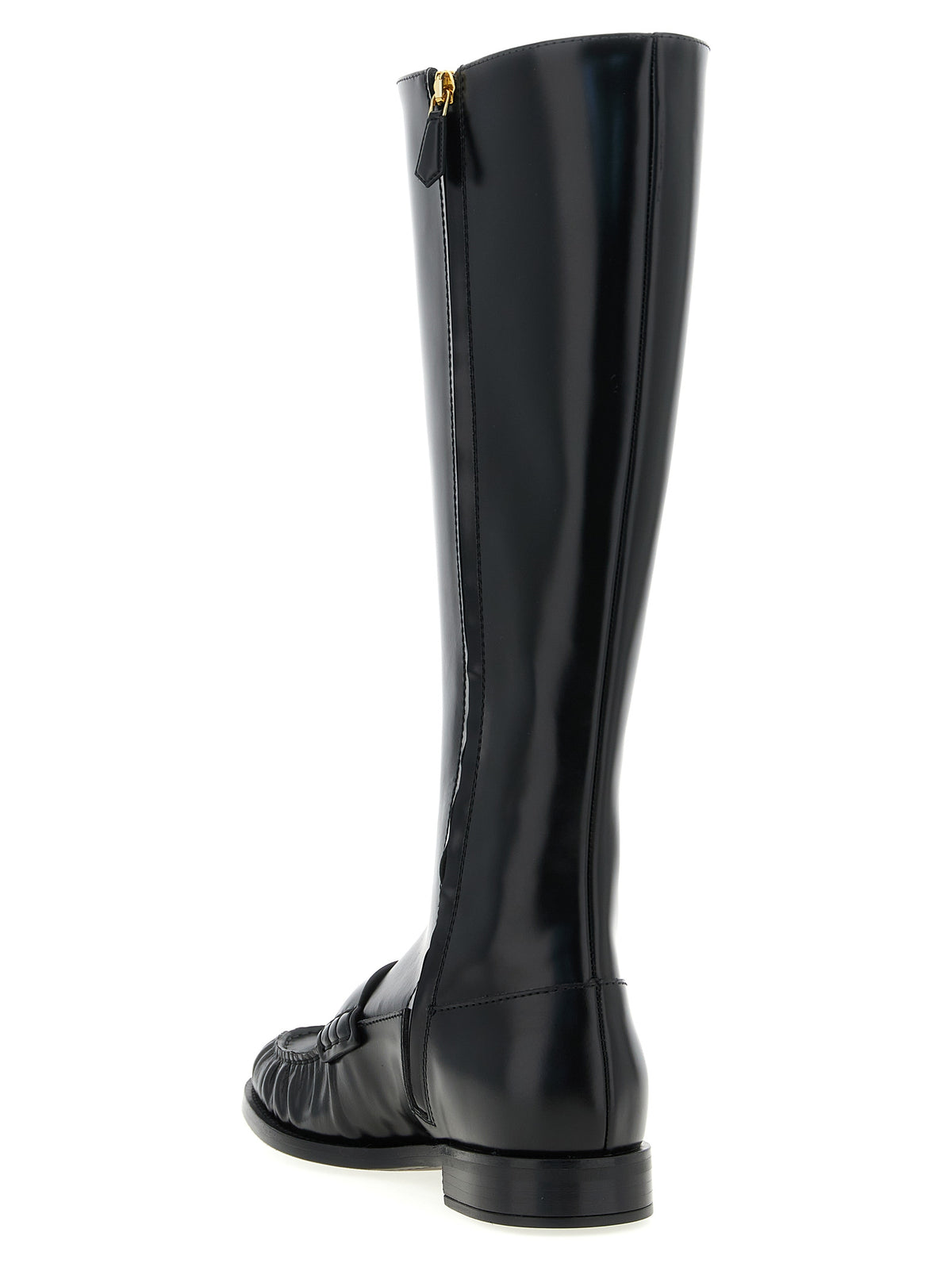 Prada Moccasin-Style Logo Boots