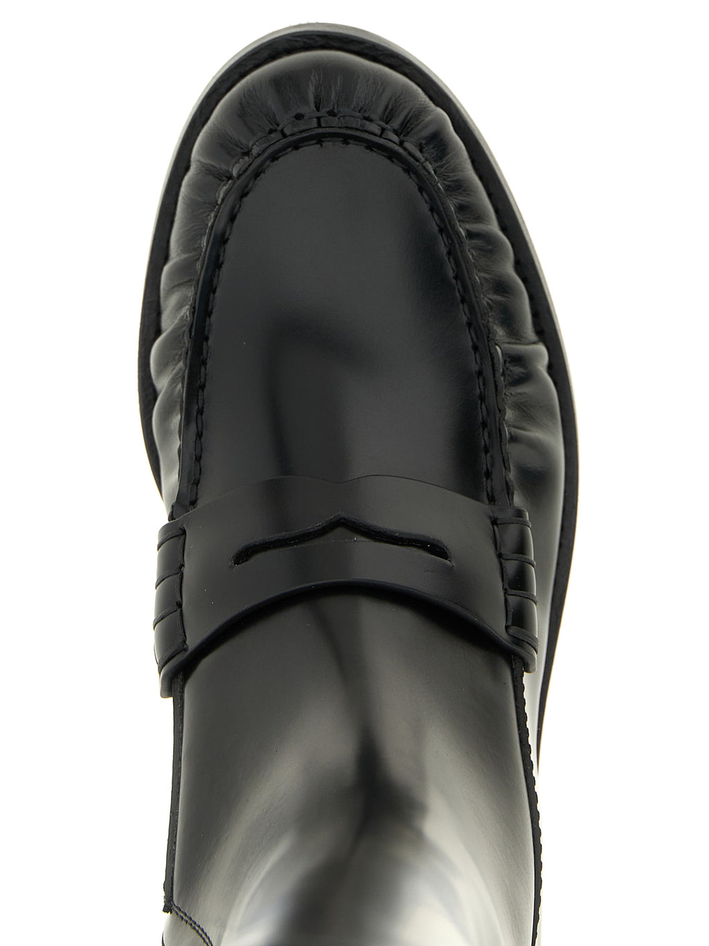 Prada Moccasin-Style Logo Boots
