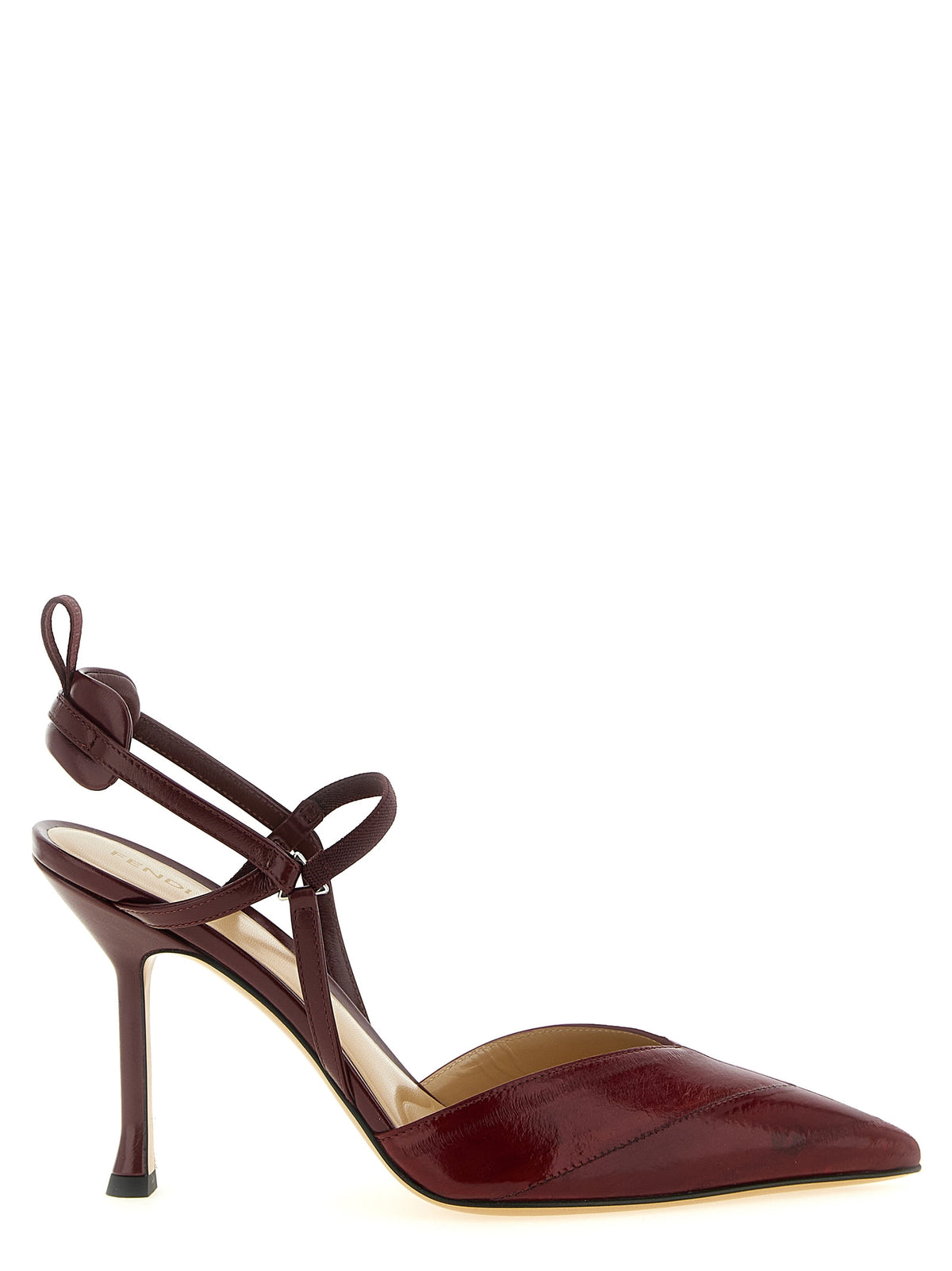 Fendi Bordeaux Leather Pumps