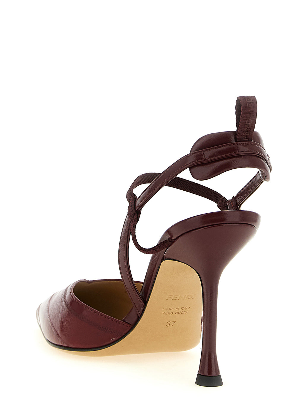 Fendi Bordeaux Leather Pumps