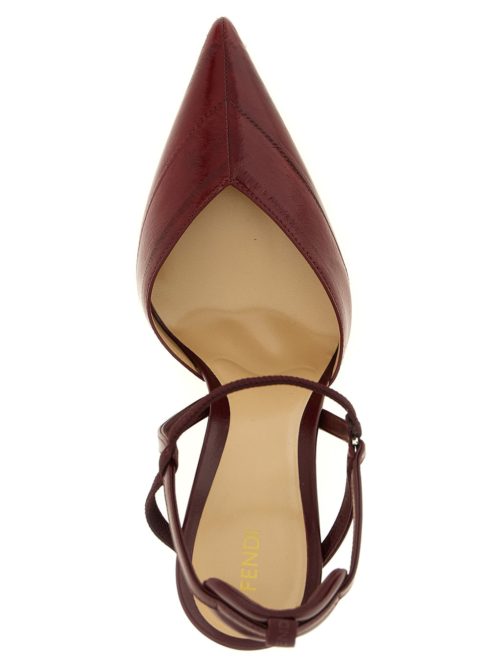 Fendi Bordeaux Leather Pumps