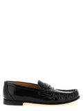 Fendi Black Leather Loafers