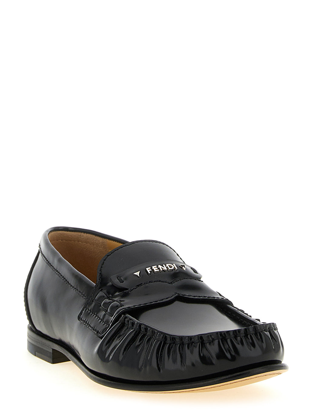Fendi Black Leather Loafers