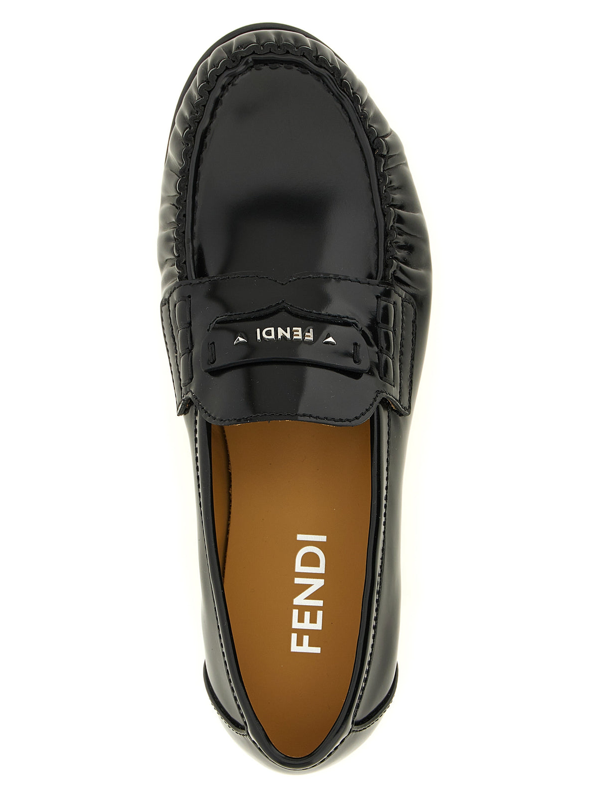 Fendi Black Leather Loafers
