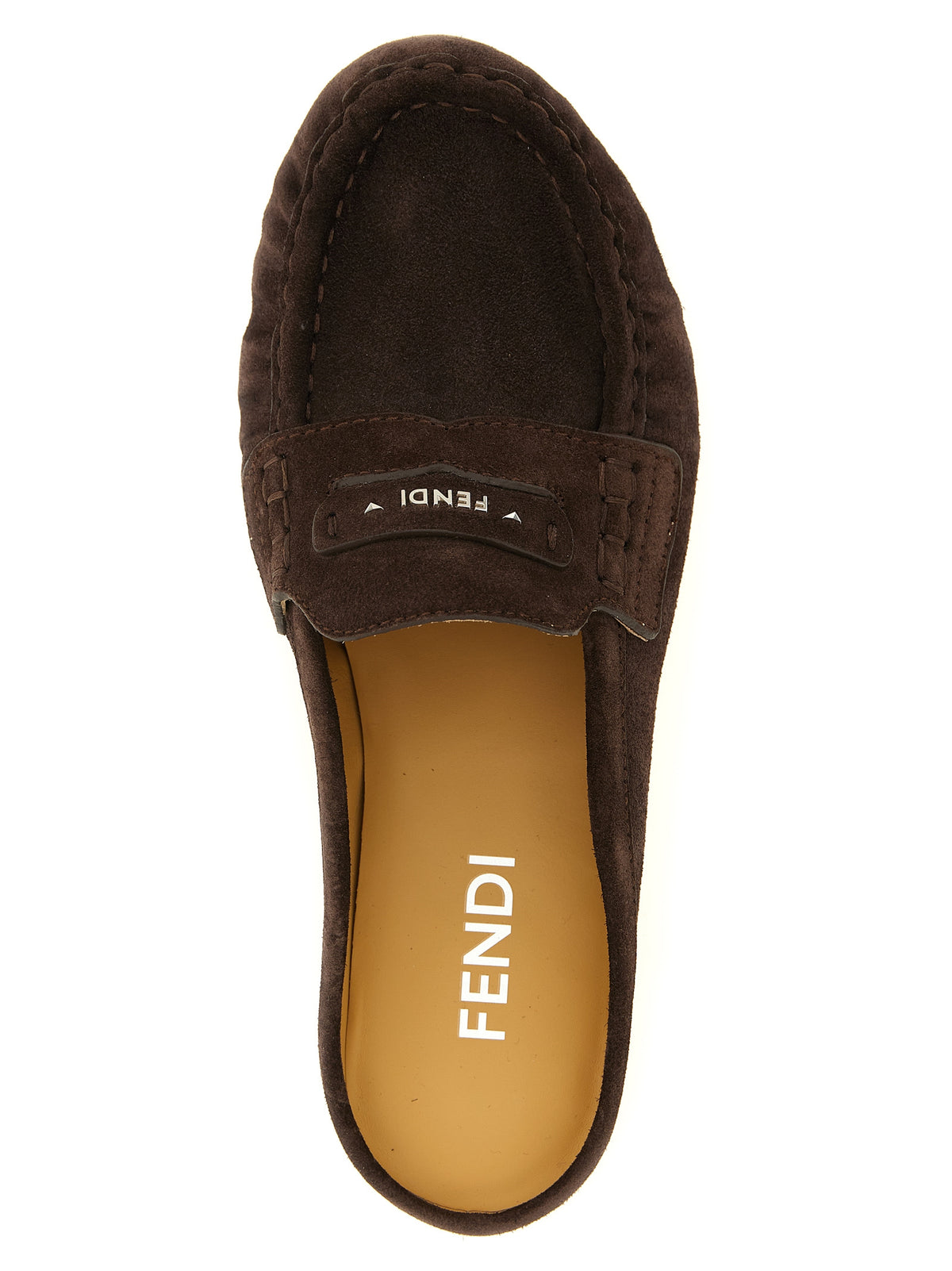 Fendi Brown Slip-On Loafers