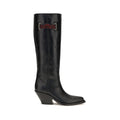Chloé Black Leather  Over The Knee
