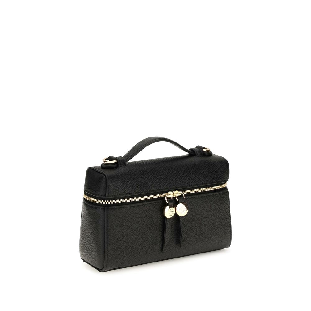 Tory Burch Romy Slim Black Top Handle Bag