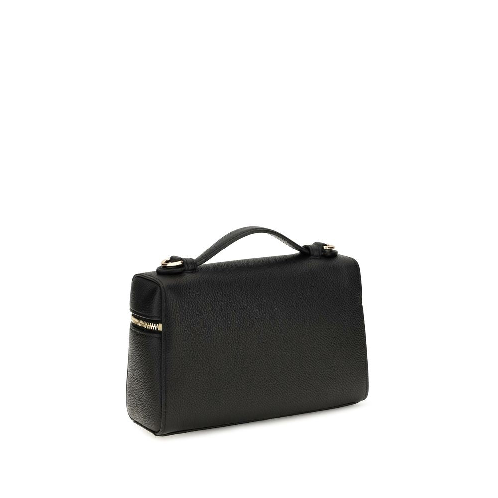 Tory Burch Romy Slim Black Top Handle Bag
