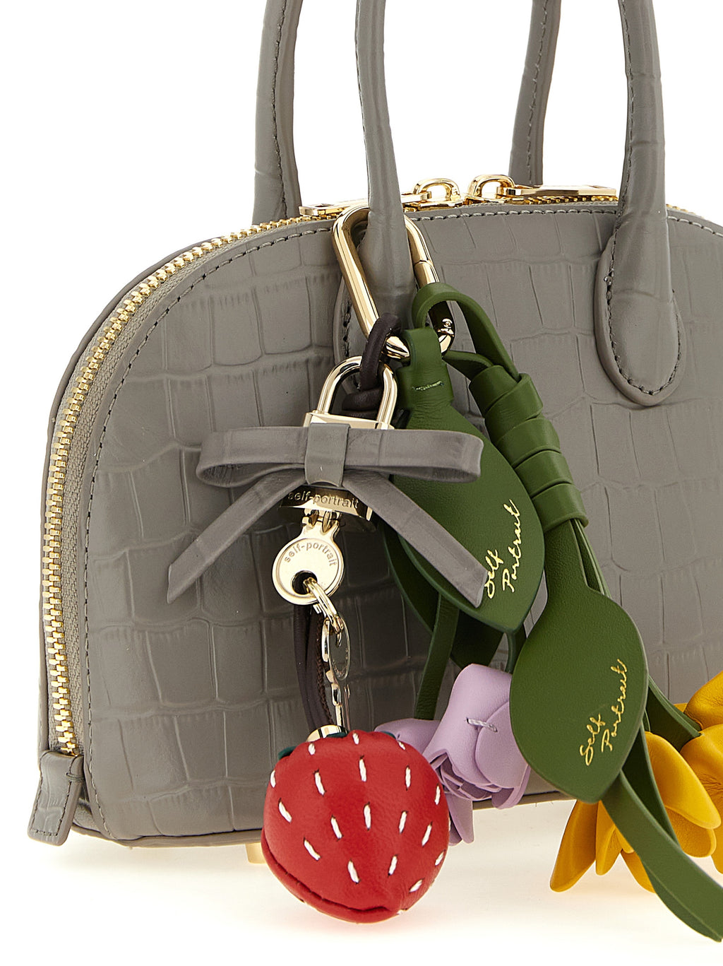 Self-Portrait Toast Croc-Effect Mini Handbag