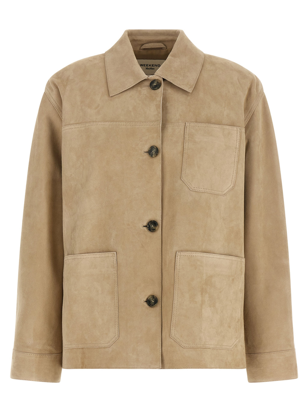 Max Mara Beige Leather Jacket