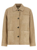 Max Mara Beige Leather Jacket