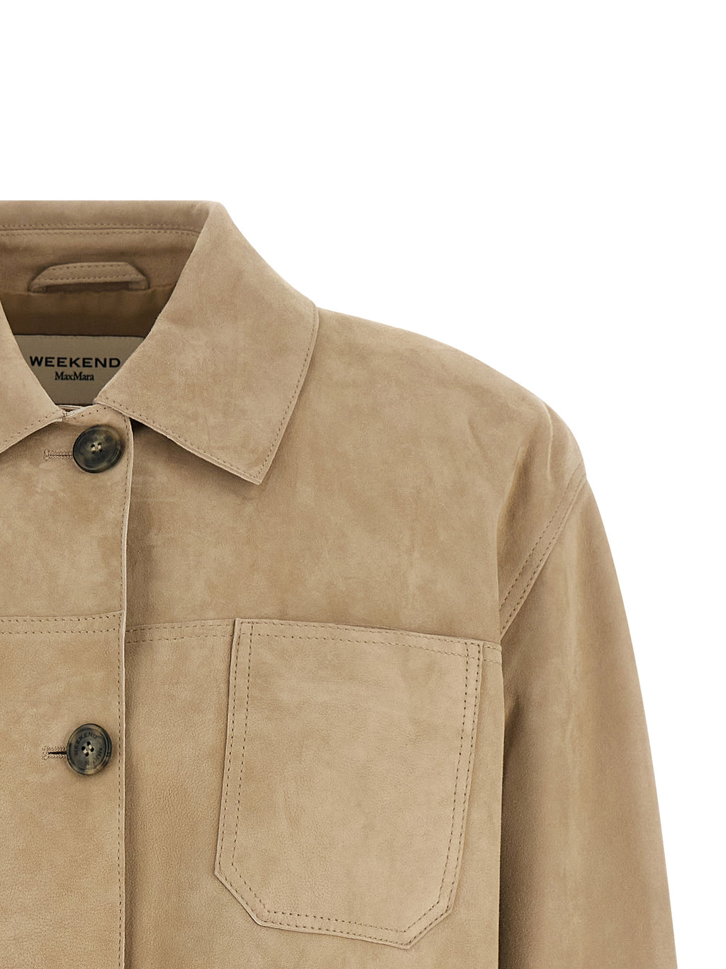 Max Mara Beige Leather Jacket
