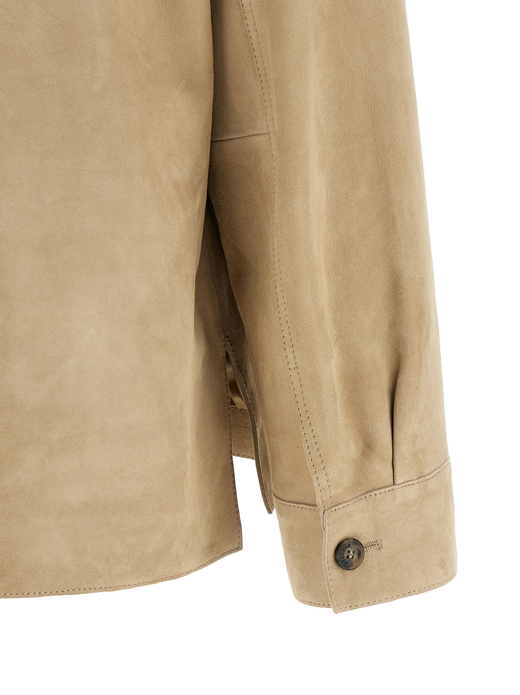 Max Mara Beige Leather Jacket