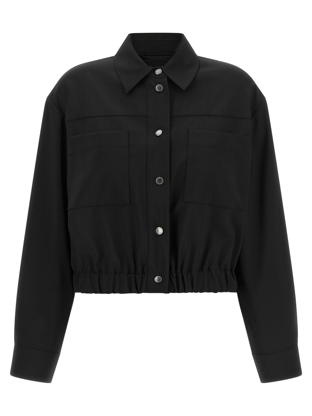 Max Mara Black Wool Cropped Jacket