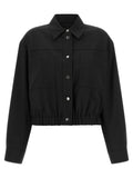 Max Mara Black Wool Cropped Jacket