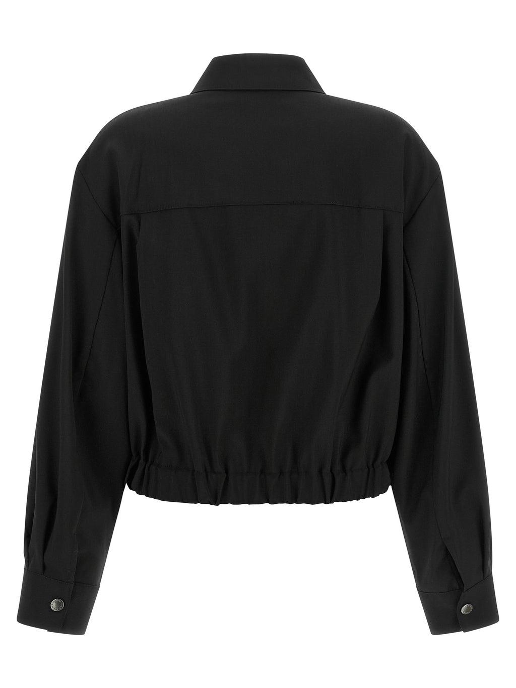 Max Mara Black Wool Cropped Jacket
