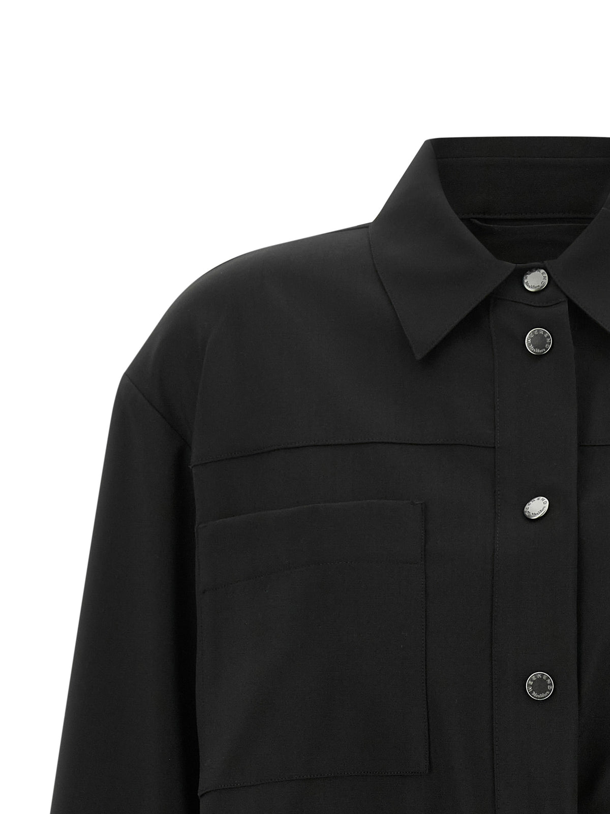 Max Mara Black Wool Cropped Jacket