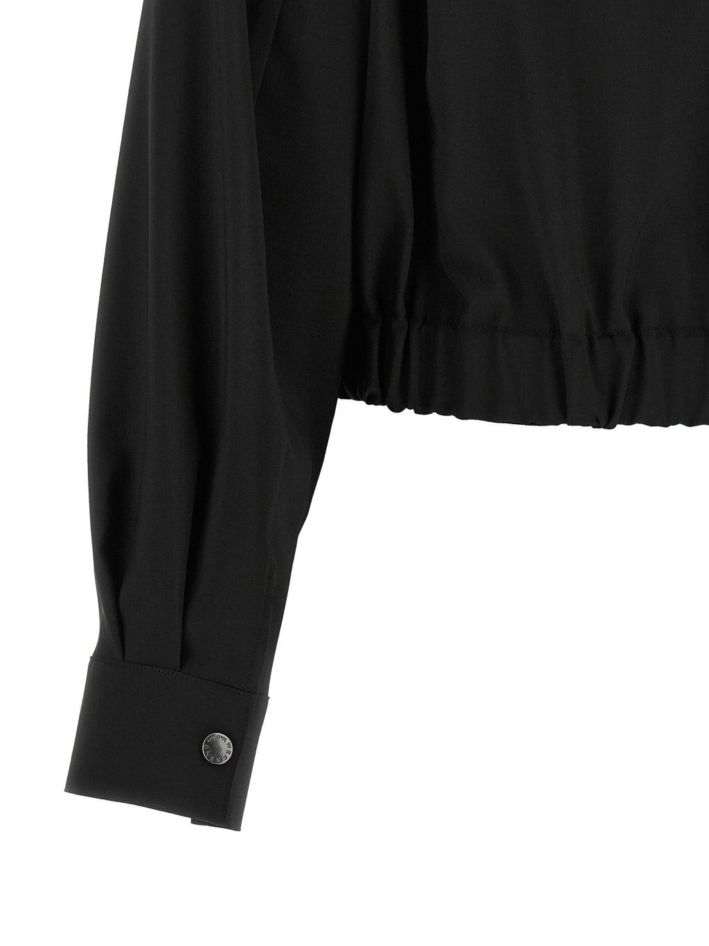 Max Mara Black Wool Cropped Jacket