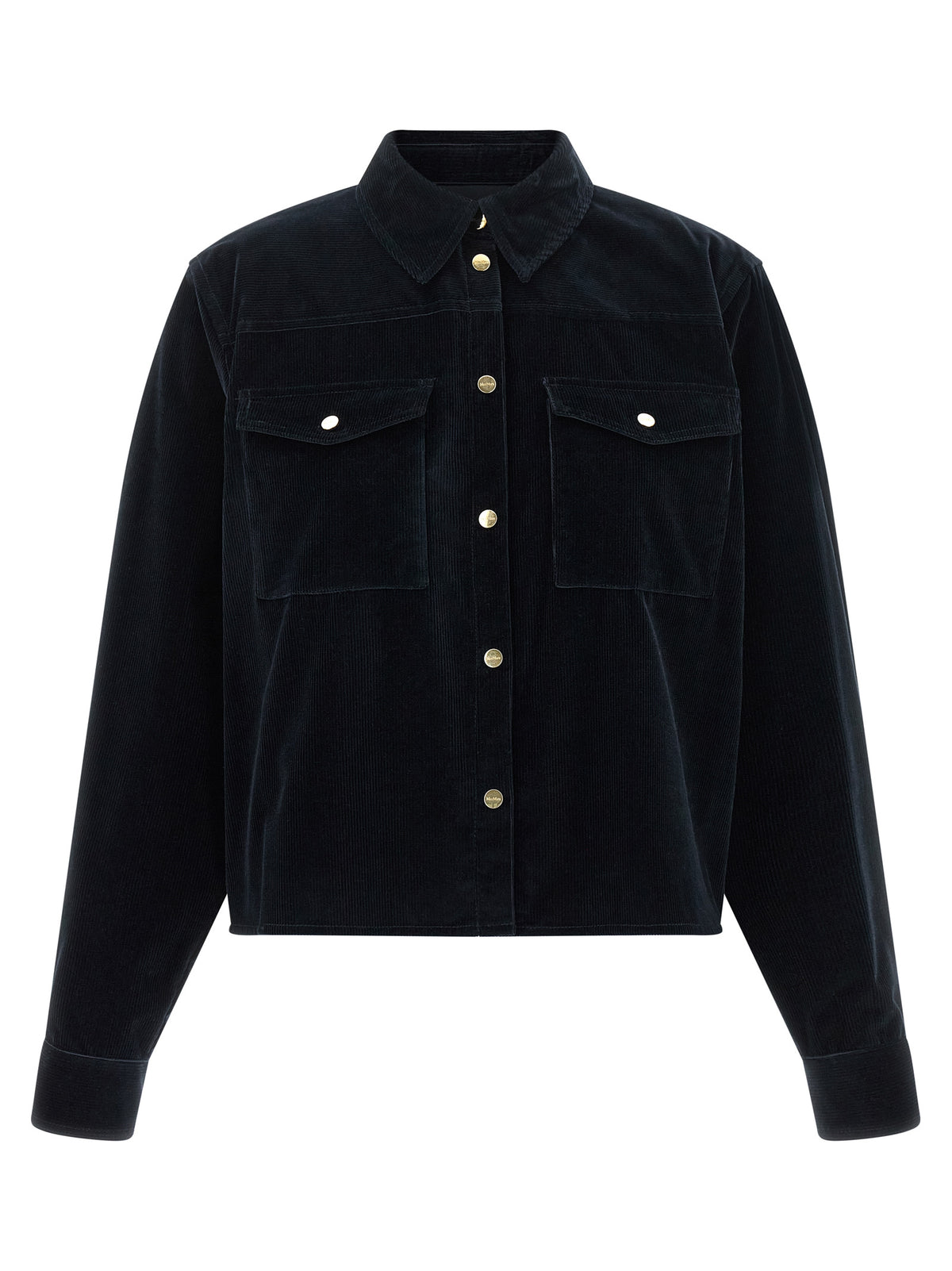 Max Mara Blue Cotton Cropped Jacket