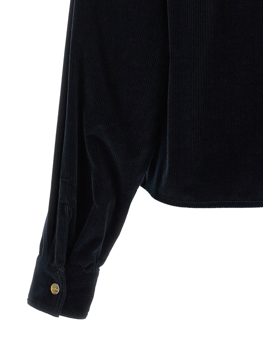Max Mara Blue Cotton Cropped Jacket