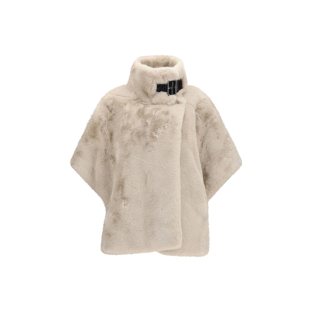PINKO Beige Faux Fur Jacket