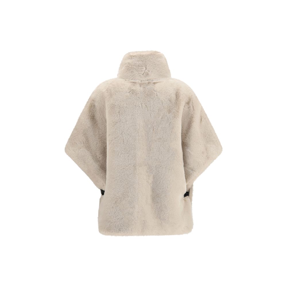 PINKO Beige Faux Fur Jacket