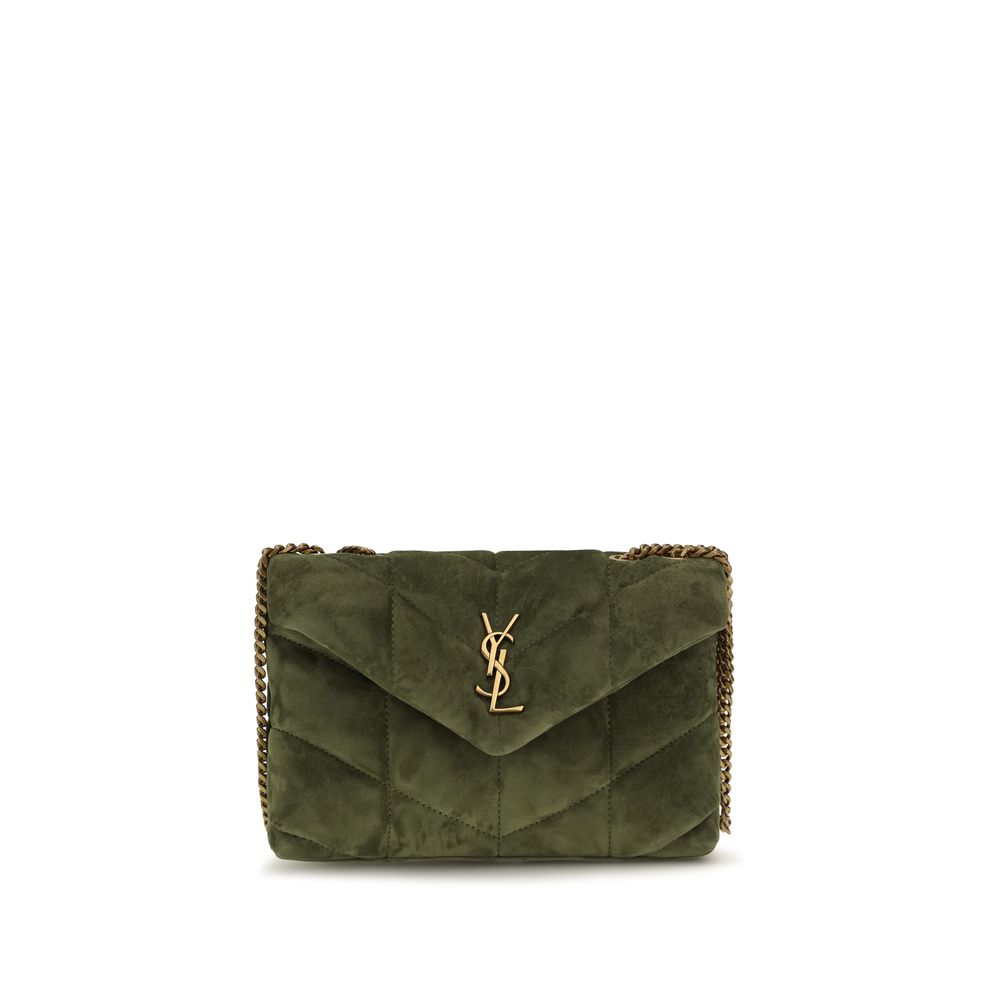 Saint Laurent Loulou Puffer Toy Green Shoulder Bag