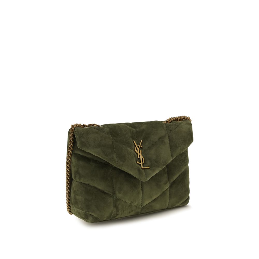 Saint Laurent Loulou Puffer Toy Green Shoulder Bag