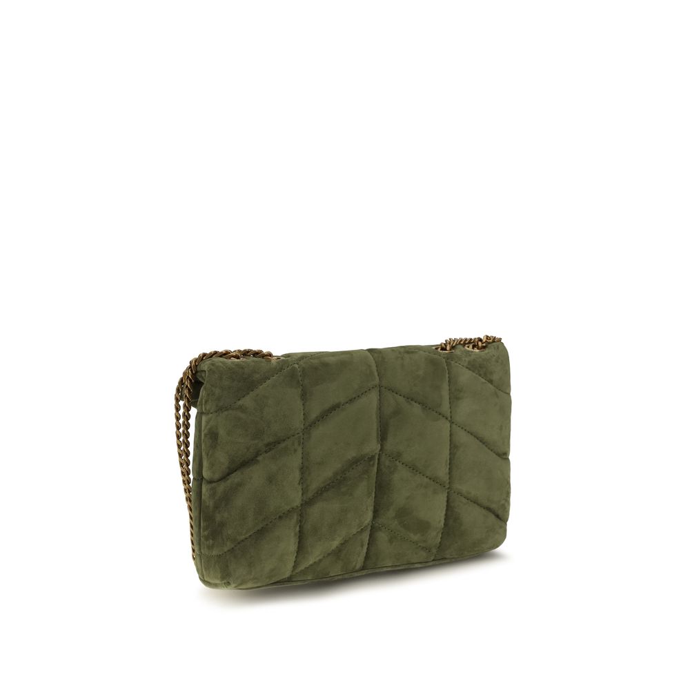 Saint Laurent Loulou Puffer Toy Green Shoulder Bag