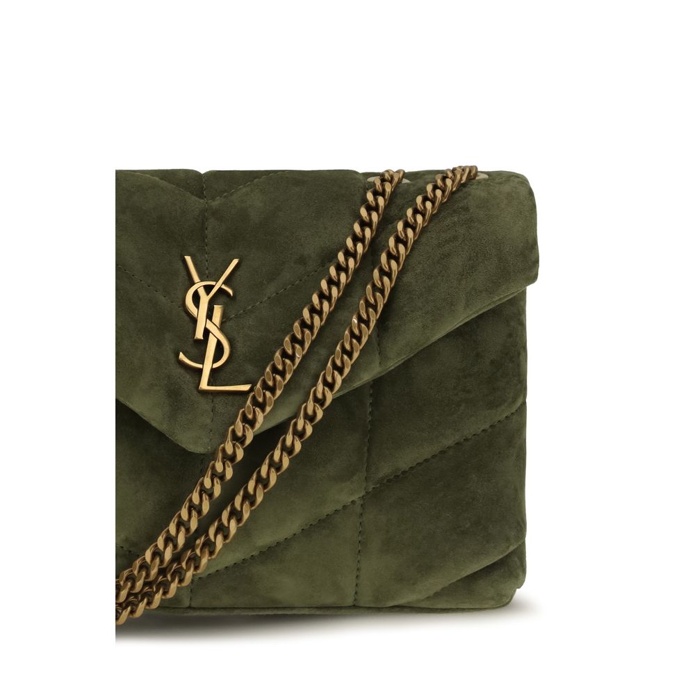 Saint Laurent Loulou Puffer Toy Green Shoulder Bag