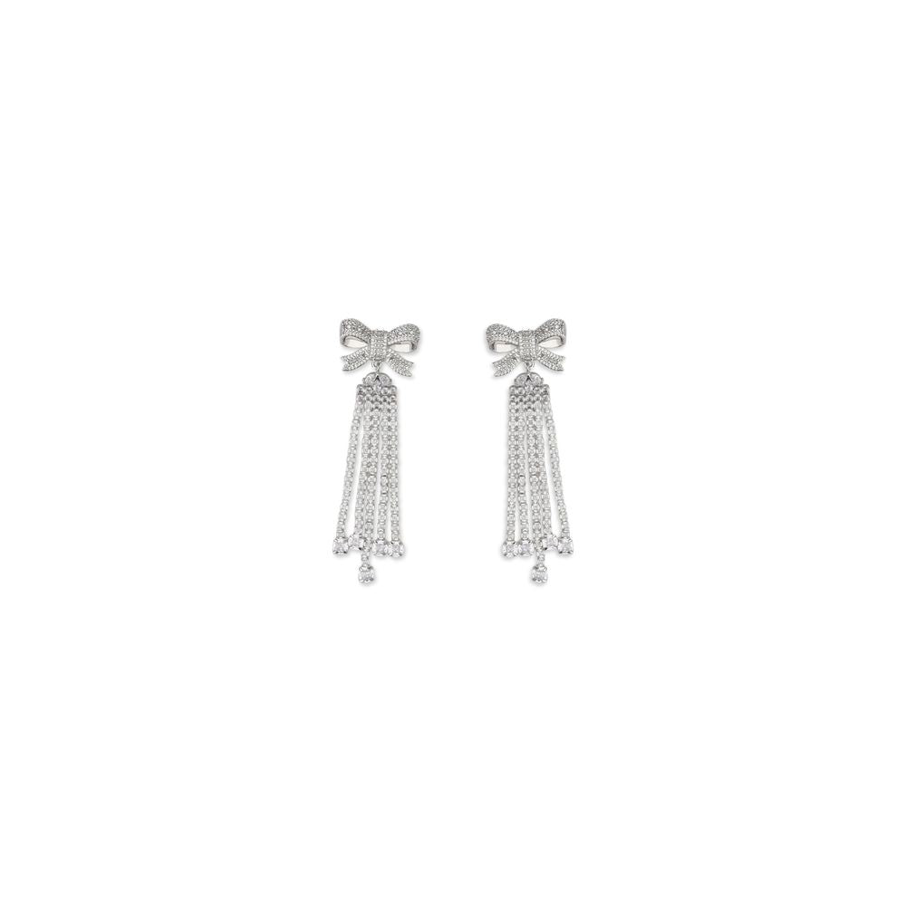 Self-Portrait Crystal Bow Drop Earrings