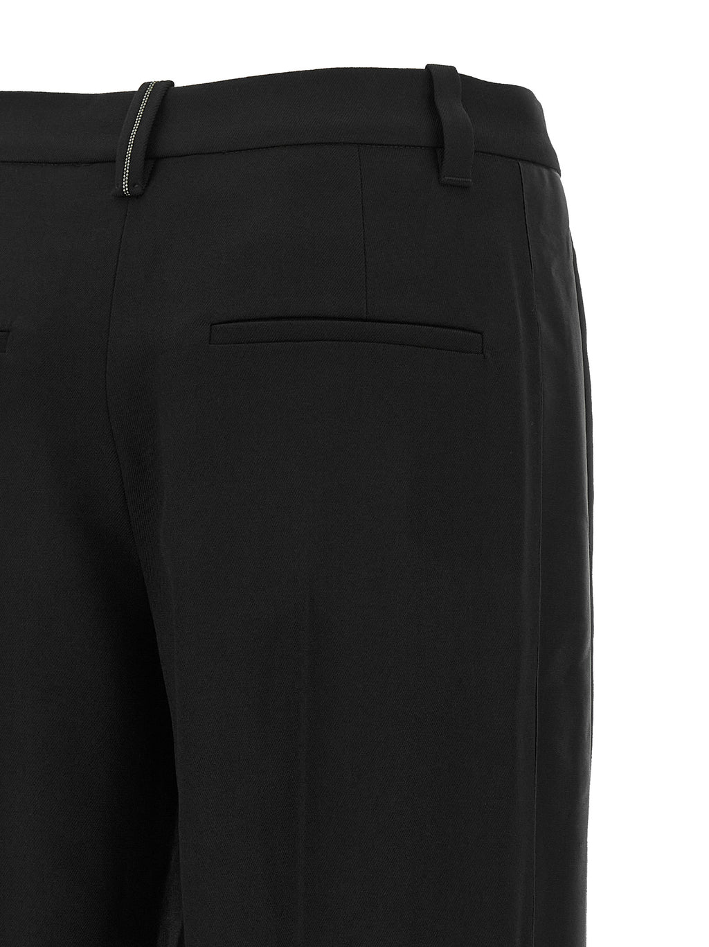 Brunello Cucinelli Black Wool Casual Pants