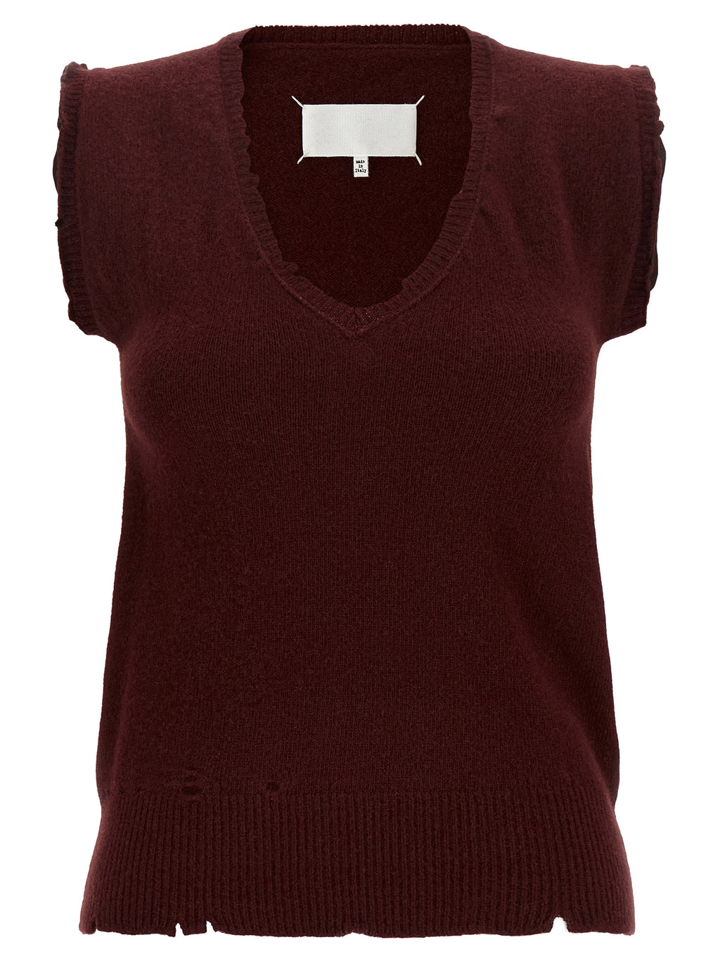 Maison Margiela Bordeaux Sleeveless Jacket