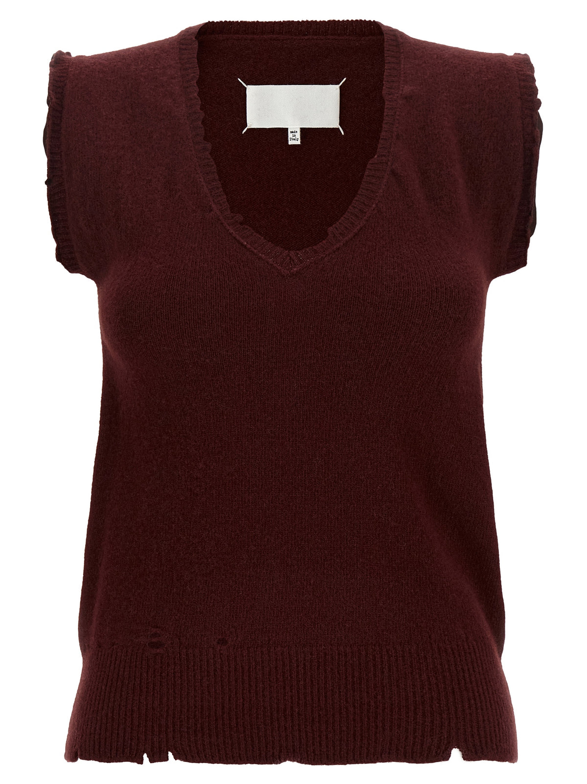 Maison Margiela Bordeaux Sleeveless Jacket