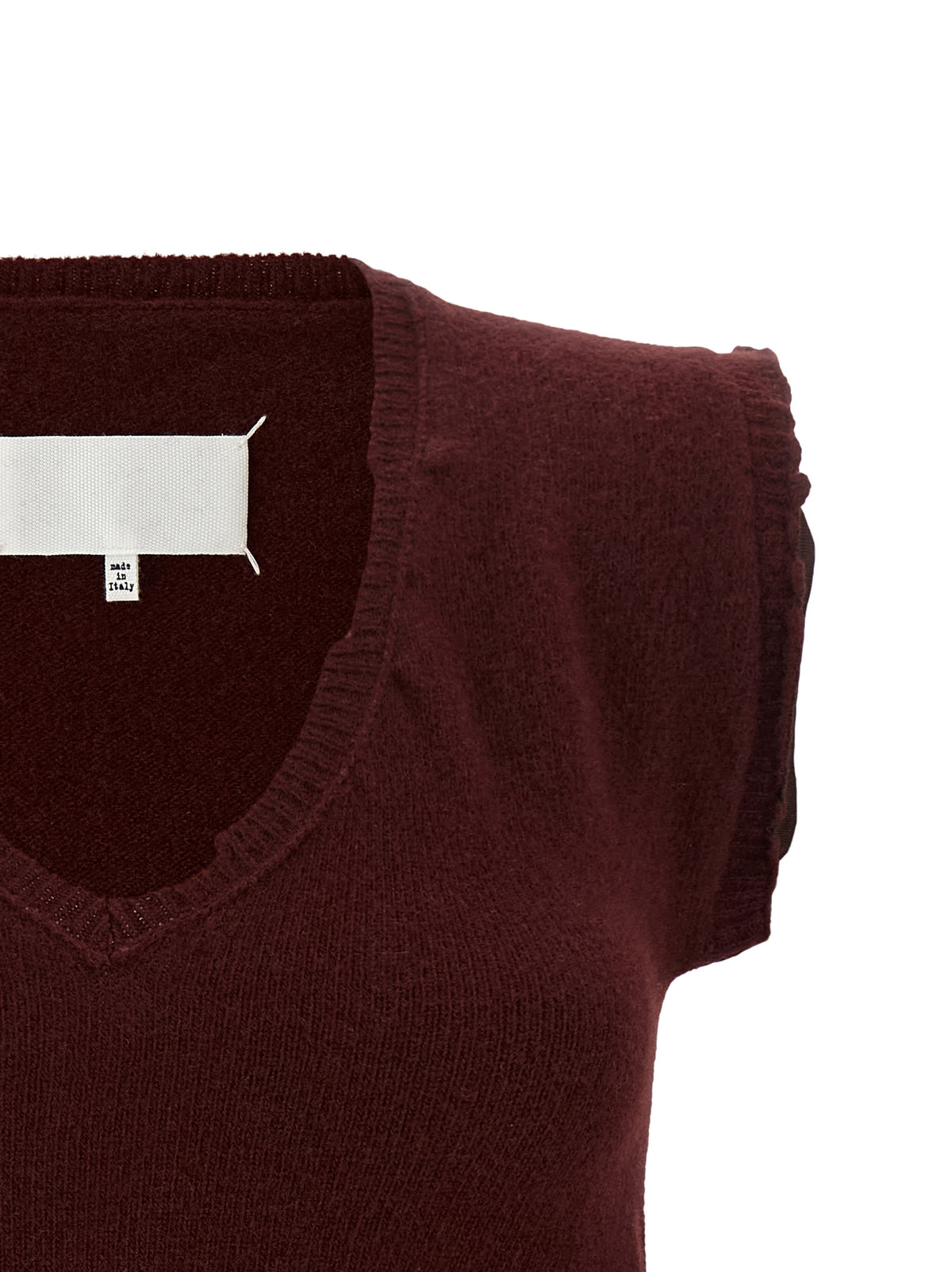 Maison Margiela Bordeaux Sleeveless Jacket
