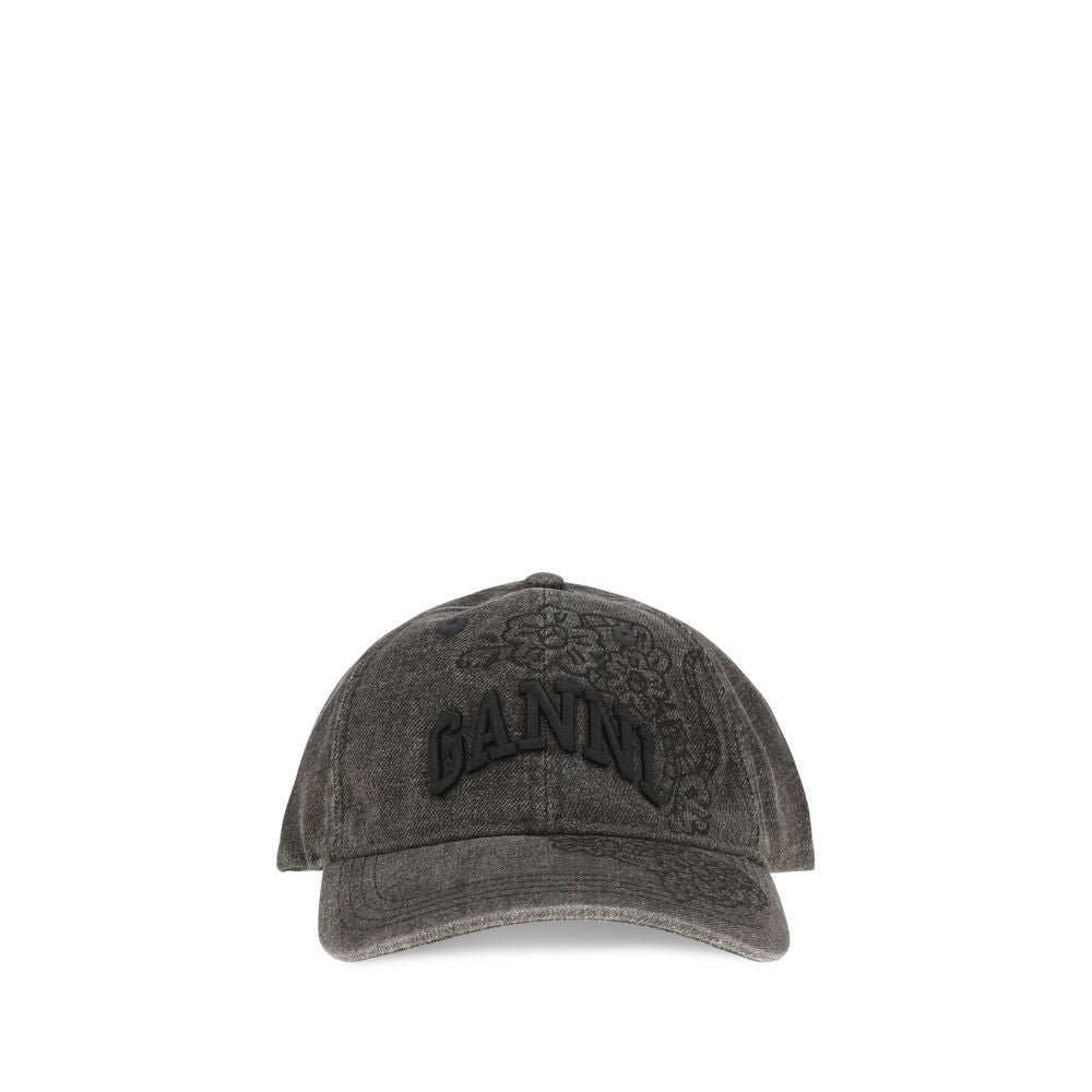 Ganni Gray The Baseball  Cap