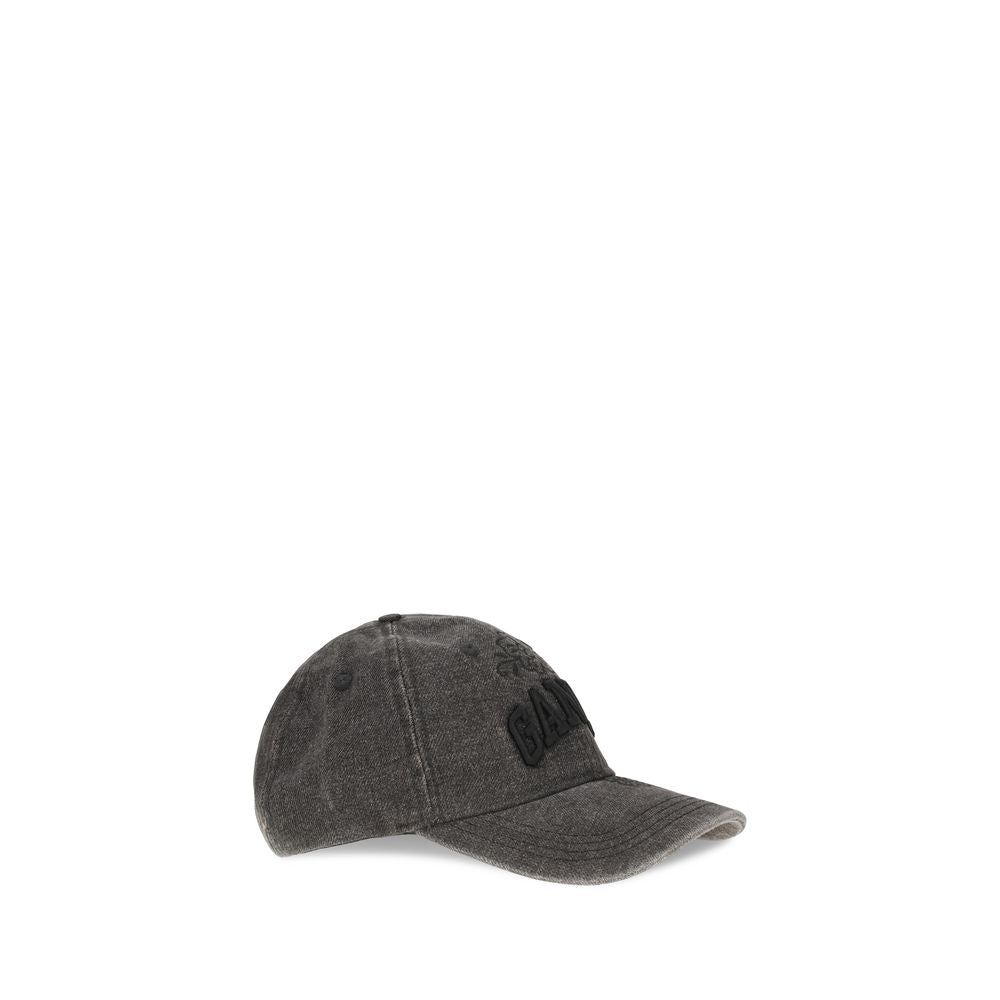 Ganni Gray The Baseball  Cap
