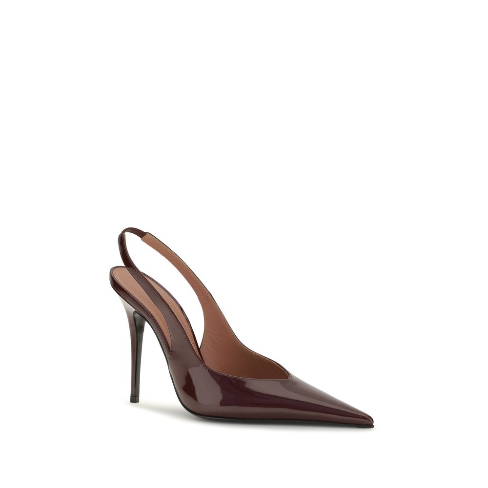 Amina Muaddi The Anok patent Slingback Pumps
