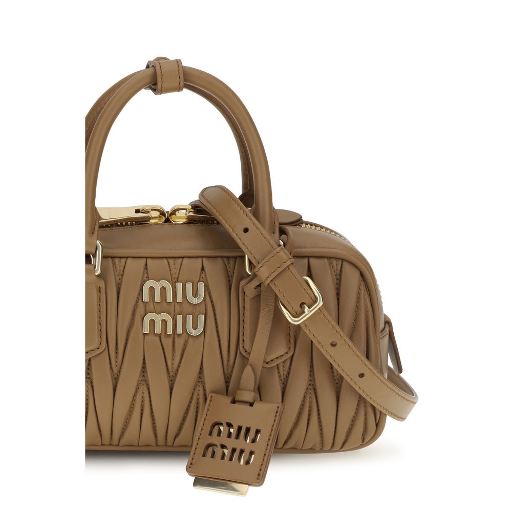 Miu Miu Arcadie Camel Shoulder Bag