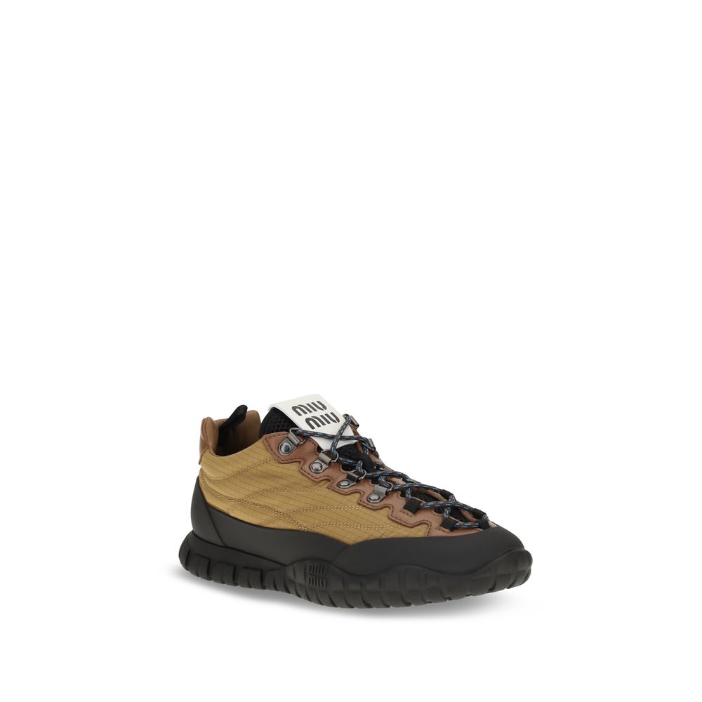 Miu Miu Logo Lace-Up Sneakers