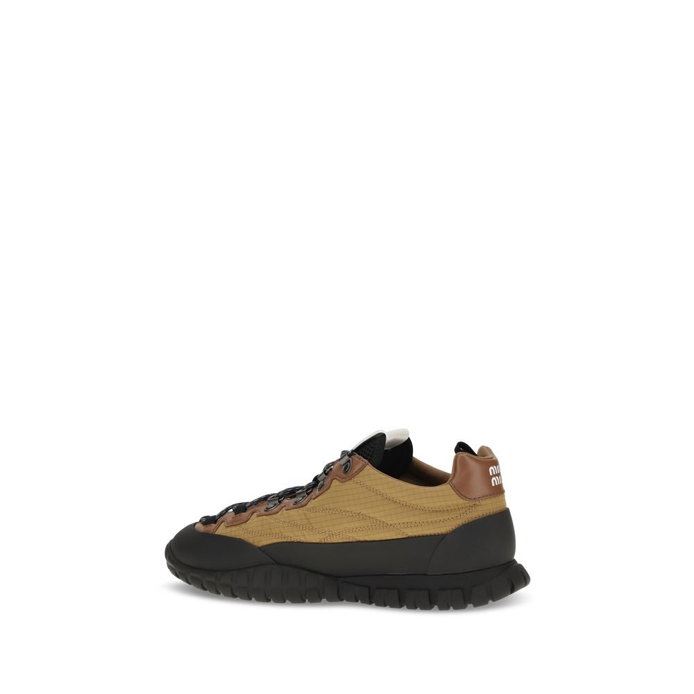 Miu Miu Logo Lace-Up Sneakers