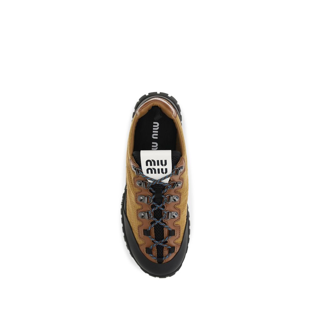 Miu Miu Logo Lace-Up Sneakers