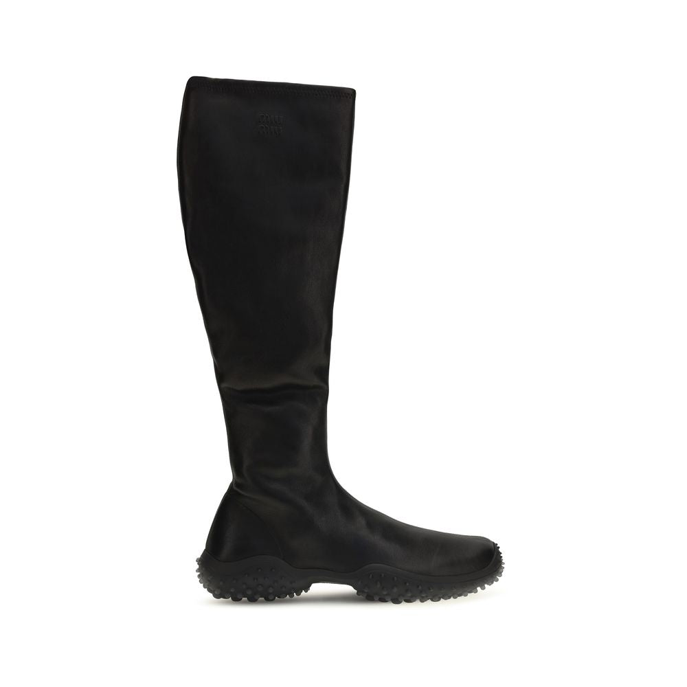 Miu Miu Logo Tall Boots