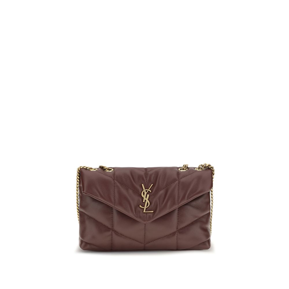 Saint Laurent Puffer Toy Brown Shoulder Bag